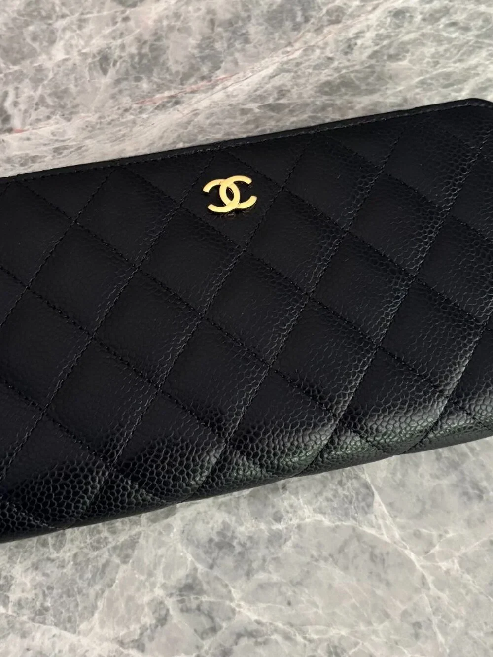 Authentic Chanel Zip Around Wallet